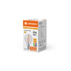 Ledvance Classic LED E14 Päron Filament Klar 4.2W 470lm - 927 Extra Varm Vit | Bästa färgåtergivning - Dimbar - Ersättare 40W