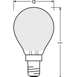 Ledvance Classic LED E14 Päron Filament Matt 3.4W 470lm - 940 Cool white | Bästa färgåtergivning - Dimbar - Ersättare 40W