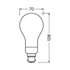 Ledvance Classic LED E27 Päron Filament Matt 18W 2452lm - 827 Extra Varm Vit | Dimbar - Ersättare 150W