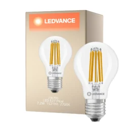 Ledvance Classic LED E27 Päron Filament Klar 7.2W 1521lm - 827 Extra Varm Vit | Dimbar - Ersättare 100W