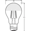 Ledvance Classic LED E27 Päron Filament Mirror 6.5W 650lm - 827 Extra Varm Vit | Ersättare 50W