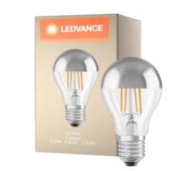 Ledvance Classic LED E27 Päron Filament Mirror 6.5W 650lm - 827 Extra Varm Vit | Ersättare 50W