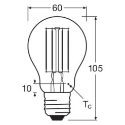 Ledvance Classic LED E27 Päron Filament Klar 7.5W 1055lm - 827 Extra Varm Vit | Dimbar - Ersättare 75W