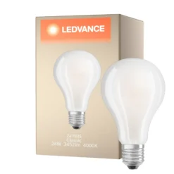 Ledvance Classic LED E27 Päron Filament Matt 24W 3452lm - 840 Kallvit | Ersättare 200W