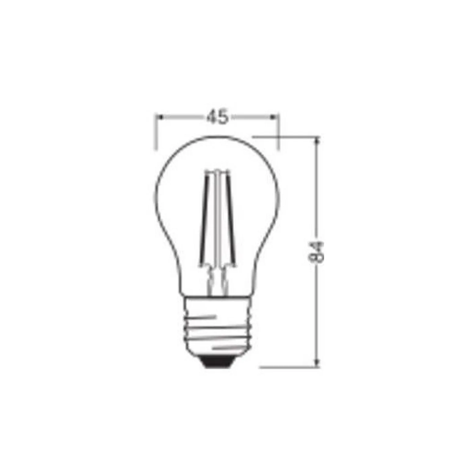 Ledvance Classic LED E27 Päron Filament Klar 1.8W 250lm - 827 Extra Varm Vit | Ersättare 25W
