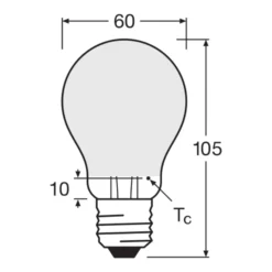 Ledvance Classic LED E27 Päron Filament Matt 7.5W 1055lm - 840 Kallvit | Ersättare 75W