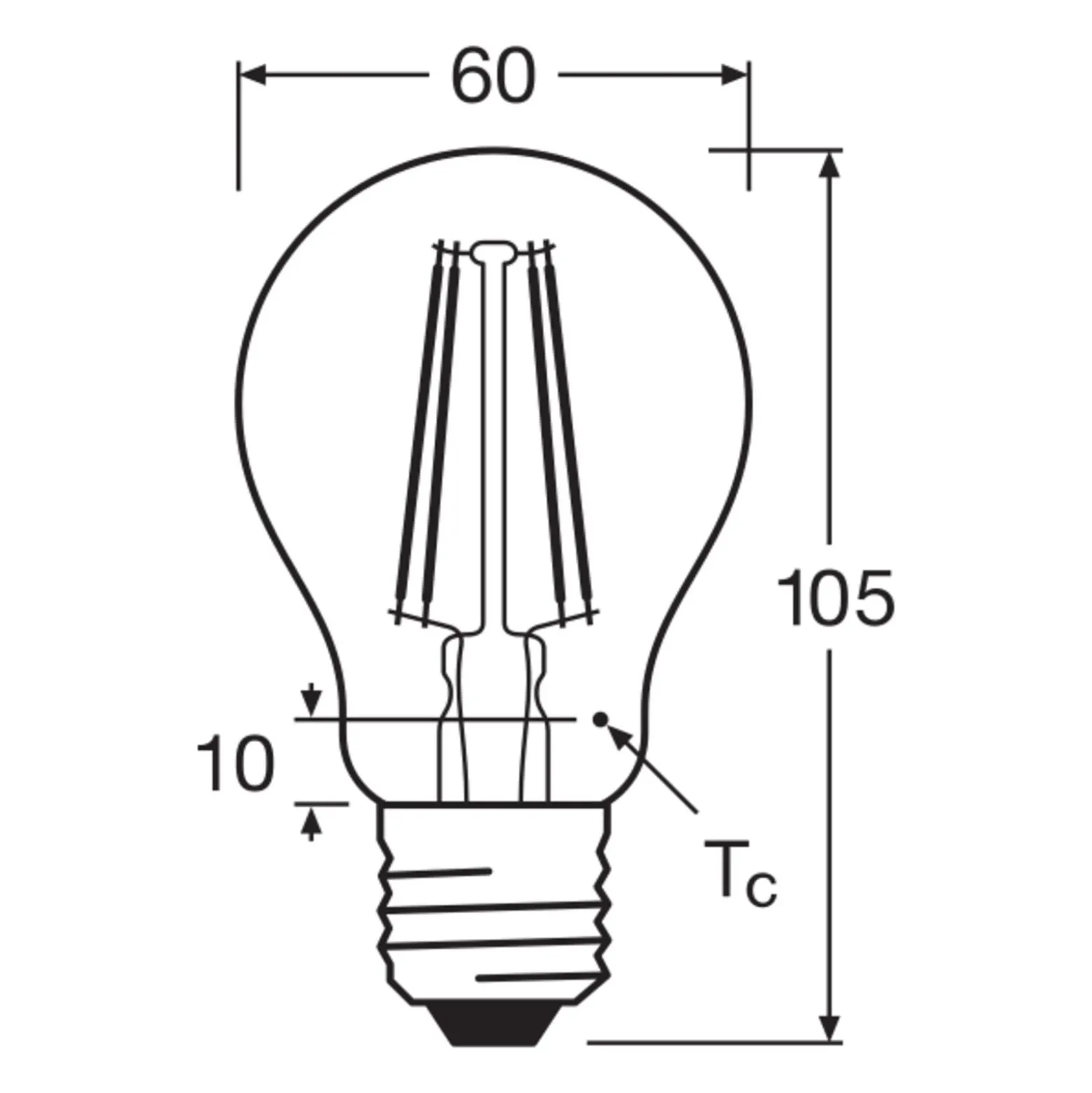 Ledvance Classic LED E27 Päron Filament Klar 6.5W 806lm - 840 Kallvit | Ersättare 60W