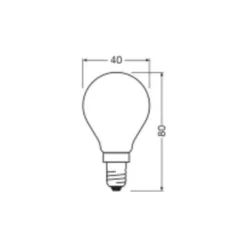 Ledvance Classic LED E14 Päron Matt 3.4W 470lm - 827 Extra Varm Vit | Dimbar - Ersättare 40W