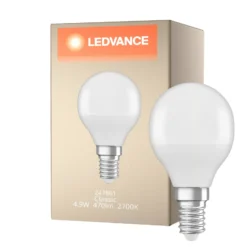 Ledvance Classic LED E14 Päron Matt 4.9W 470lm - 827 Extra Varm Vit | Ersättare 40W