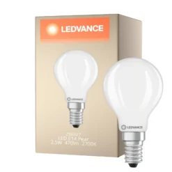 Ledvance Classic LED E14 Päron Matt 2.5W 470lm - 827 Extra Varm Vit | Dimbar - Ersättare 40W