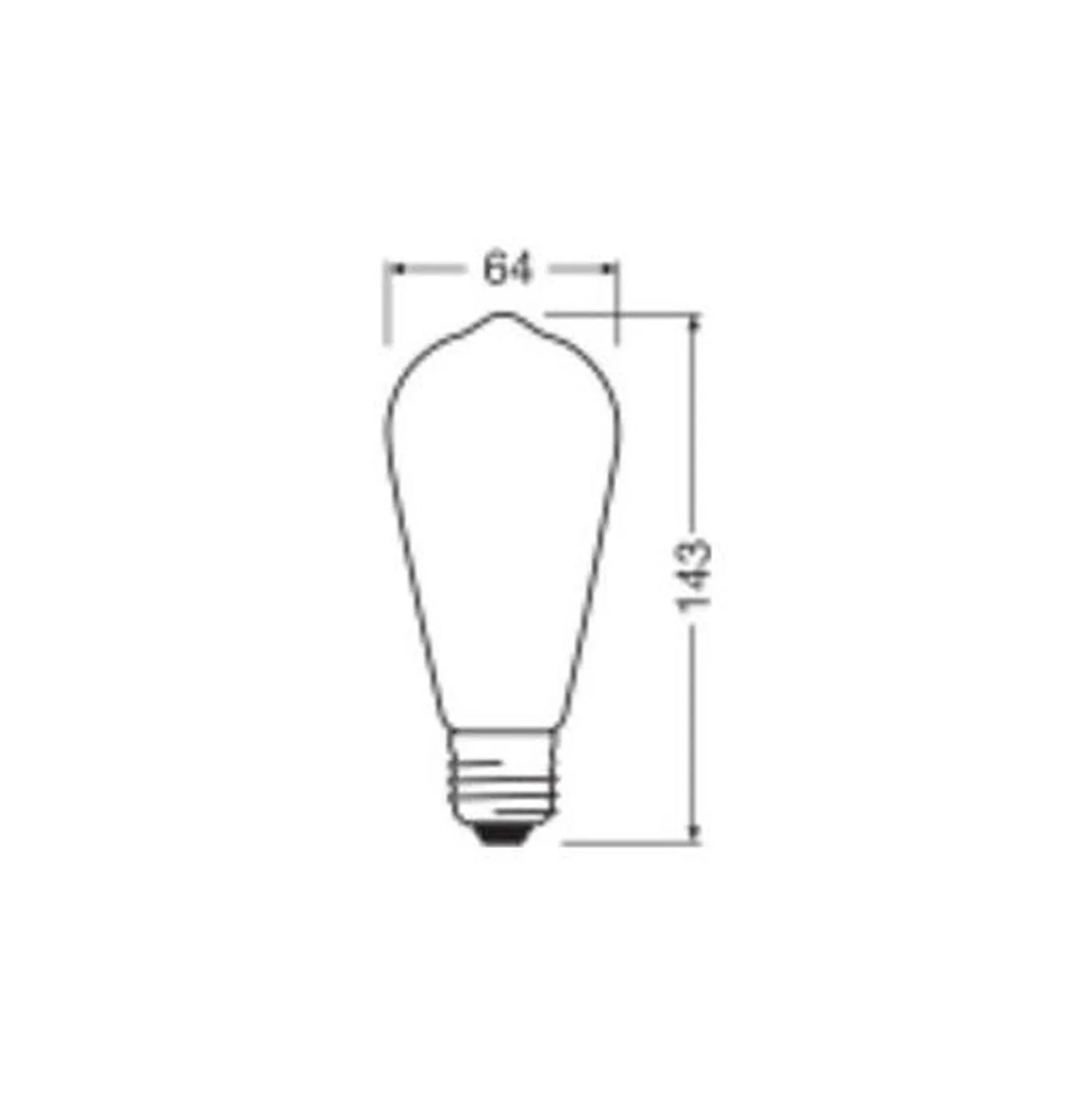 Ledvance Classic LED E27 Päron Matt 5.4W 730lm - 827 Extra Varm Vit | Ersättare 60W