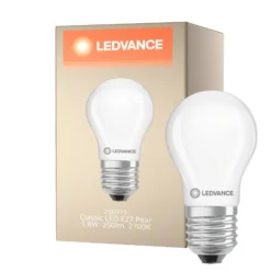 Ledvance Classic LED E27 Päron Matt 1.8W 250lm - 827 Extra Varm Vit | Ersättare 25W