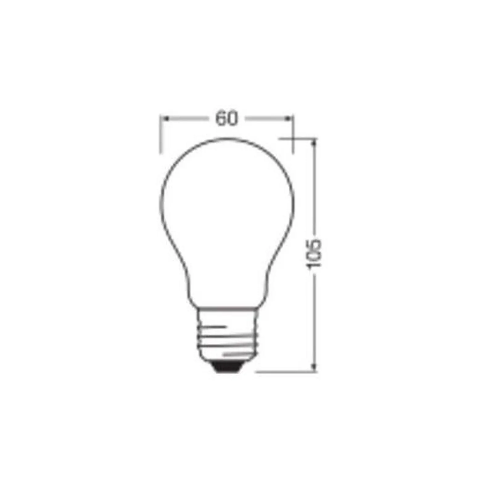 Ledvance Classic LED E27 Päron Matt 5.9W 806lm - 840 Kallvit| Ersättare 60W