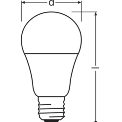 Ledvance Classic LED E27 Päron Matt 8.8W 806lm - 827 Extra Varm Vit | Dagsljus Sensor - Ersättare 60W