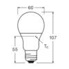 Ledvance Classic LED E27 Päron Matt 8.5W 806lm - 827 Extra Varm Vit | Ersättare 60W