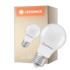Ledvance Classic LED E27 Päron Matt 4.9W 470lm - 840 Kallvit | Ersättare 40W