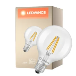 Ledvance Classic LED Globe E27 Globe Filament Klar 3.8W 806lm - 827 Extra Varm Vit | Ersättare 60W