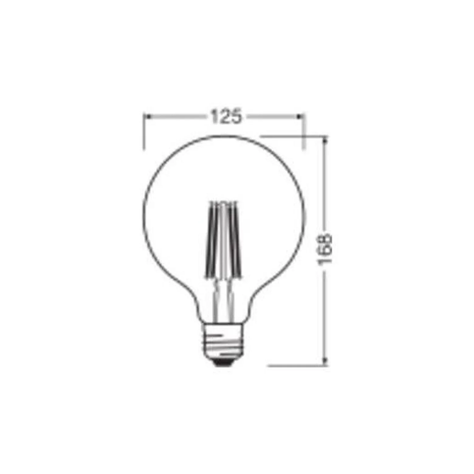 Ledvance Classic LED Globe LED E27 Globe Filament Klar 5.9W 806lm - 827 Extra Varm Vit | Ersättare 60W