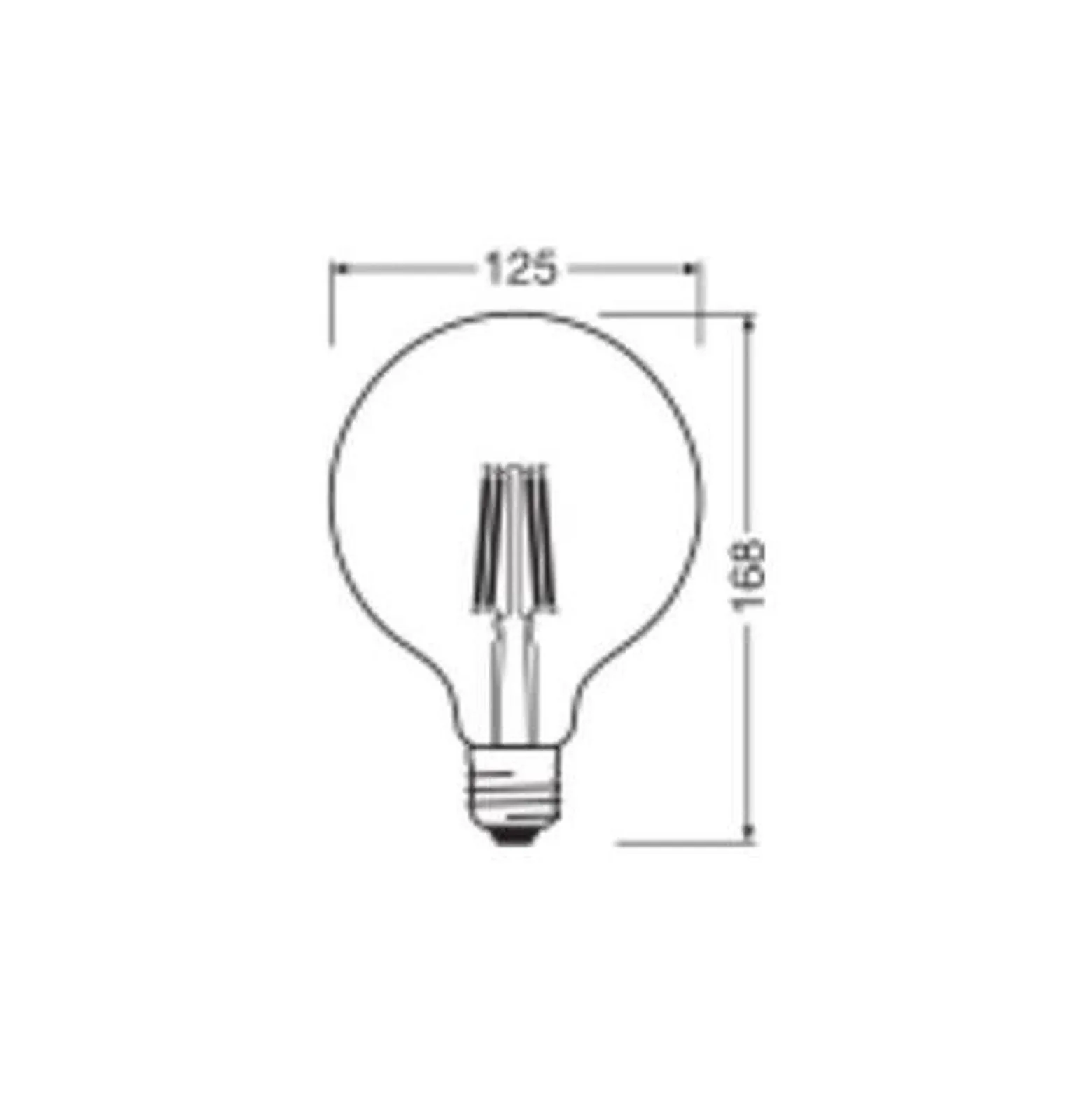 Ledvance Classic LED Globe LED E27 Globe Filament Klar 3.4W 470lm - 827 Extra Varm Vit | Ersättare 40W