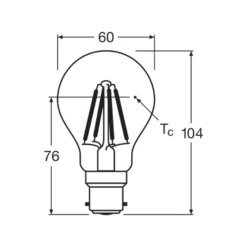Ledvance Classic Performance LED Lampa B22d Päron Filament Klar 7W 806lm - 827 Extra Varm Vit | Dimbar - Ersättare 60W