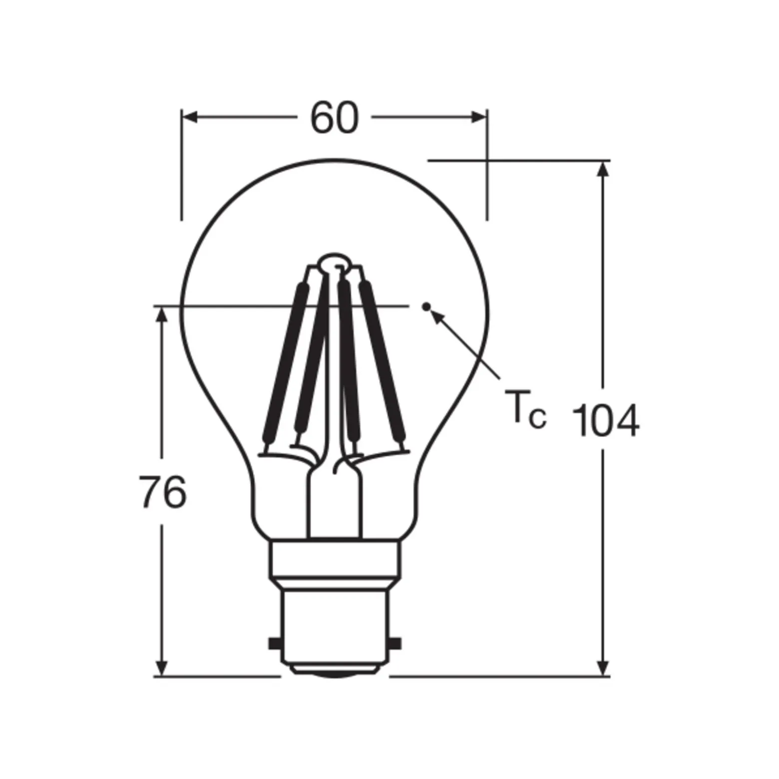 Ledvance Classic Performance LED Lampa B22d Päron Filament Klar 7W 806lm - 827 Extra Varm Vit | Dimbar - Ersättare 60W