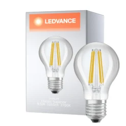 Ledvance Classic Superior LED Lampa E27 Päron Filament Klar 9.5W 1055lm - 927 Extra Varm Vit | Bästa färgåtergivning - Dimbar - Ersättare 75W