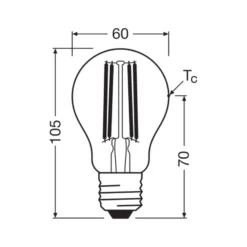 Ledvance Classic Superior LED Lampa E27 Päron Filament Klar 5W 1055lm - 840 Kallvit | Ersättare 75W