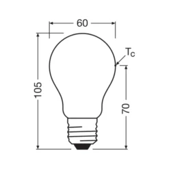Ledvance Classic Superior LED Lampa E27 Päron Filament Matt 2.2W 470lm - 840 Kallvit | Ersättare 40W