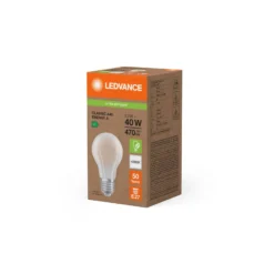 Ledvance Classic Superior LED Lampa E27 Päron Filament Matt 2.2W 470lm - 840 Kallvit | Ersättare 40W