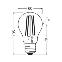 Ledvance Classic Superior LED Lampa E27 Päron Filament Klar 2.2W 470lm - 840 Kallvit | Ersättare 40W