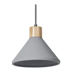 Ledvance Decor Betong/Stål/Trä Pendellampa 220 Mörk Grå | Passande för E27