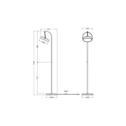 Ledvance Decor Puck Golvlampa Svart 12W 590lm - 930 Varm Vit | Bästa Färgåtergivning