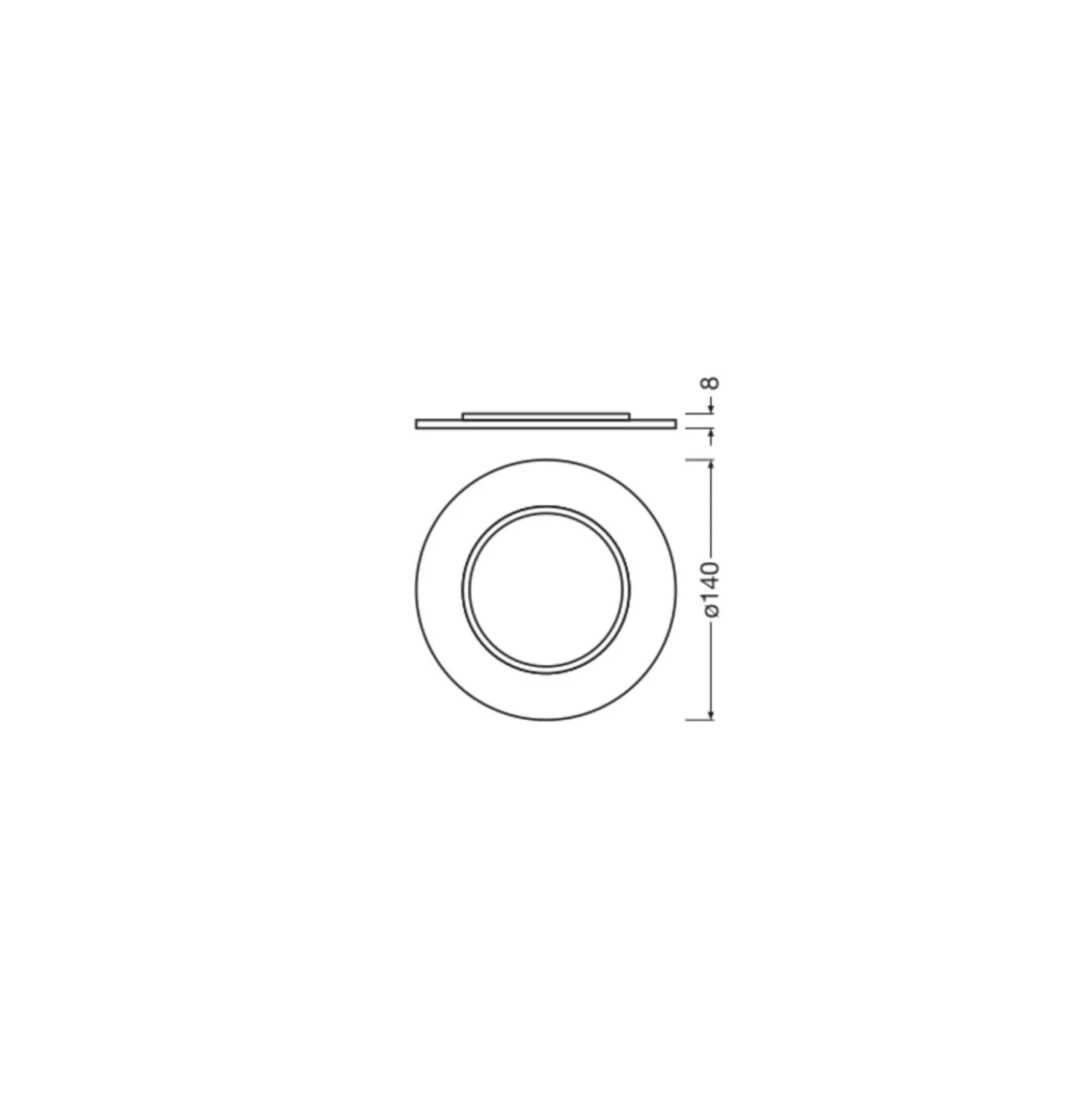 Ledvance Downlight Comfort Förlängning Ring Vit D140