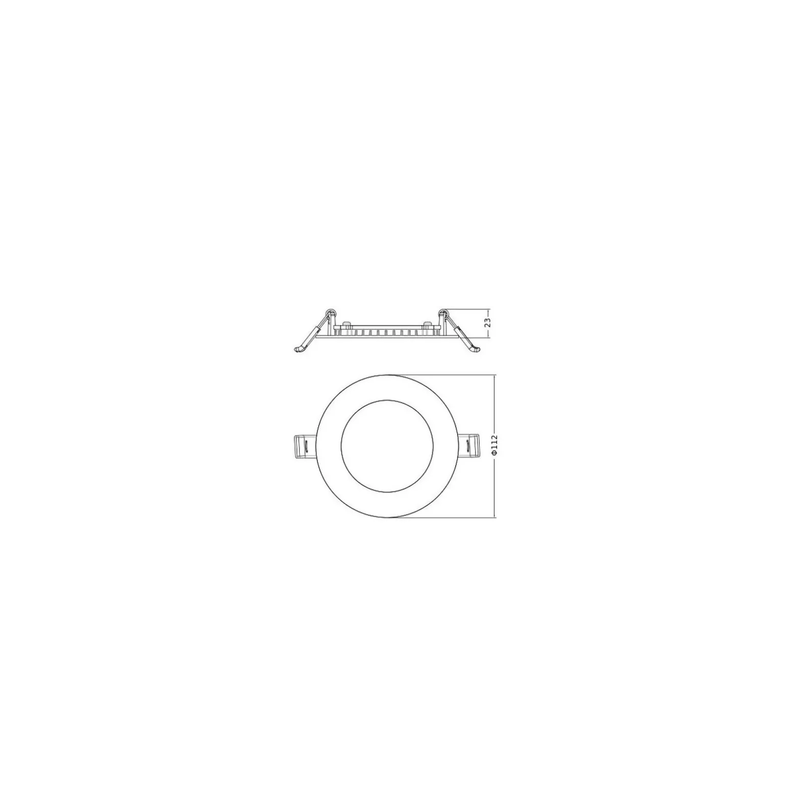 Ledvance Downlight Slim Alu Aluminium Vit 9.5W 900lm 90D - 840 Kallvit | Utskärning 100 - IP44 - Dali Dimbar
