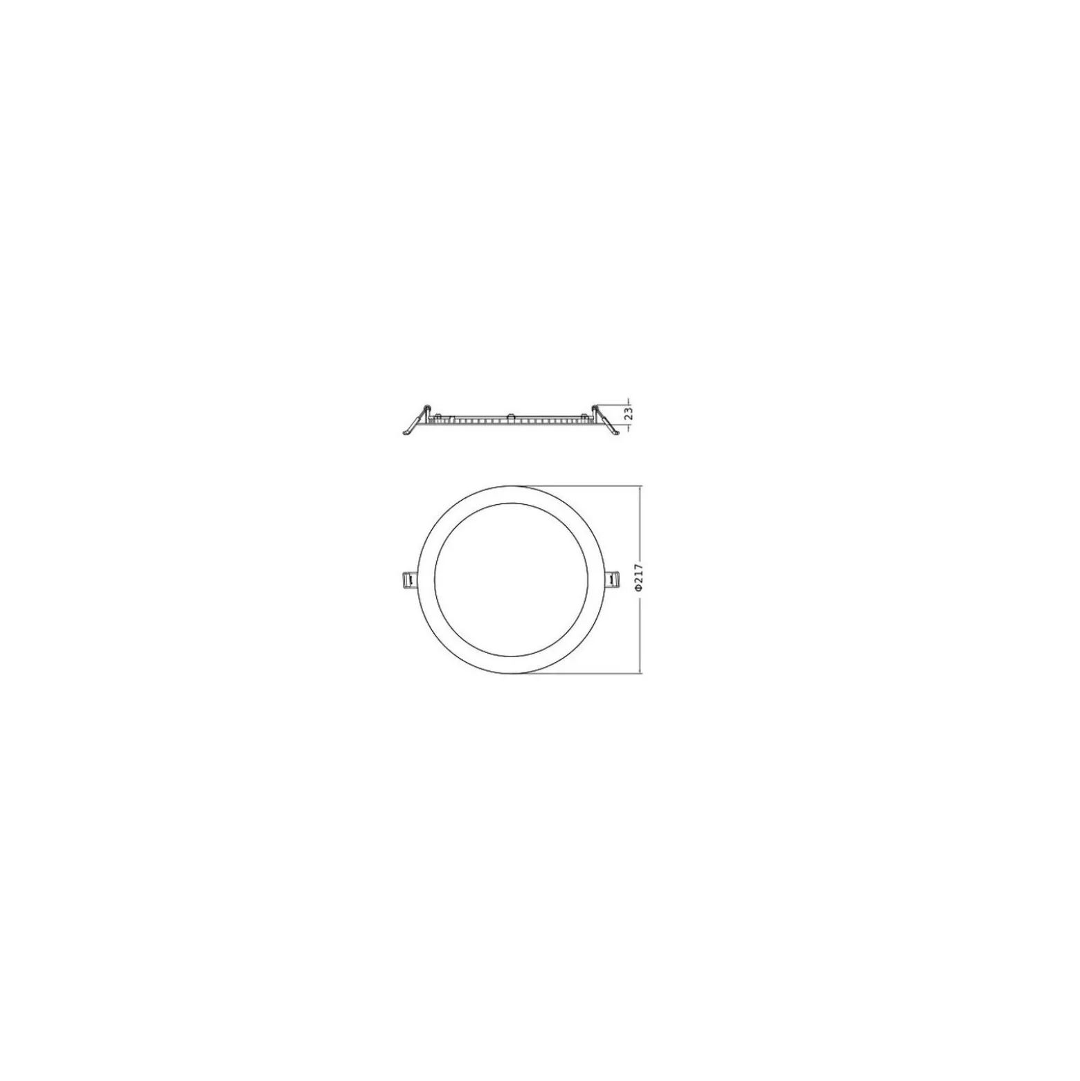 Ledvance Downlight Slim Alu Aluminium Vit 19W 2000lm 90D - 840 Kallvit | Utskärning 205 - IP44 - Dali Dimbar