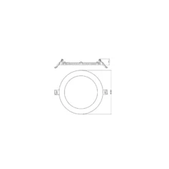 Ledvance Downlight Slim Alu Aluminium Vit 13W 1300lm 90D - 840 Kallvit | Utskärning 150 - IP44 - Dali Dimbar