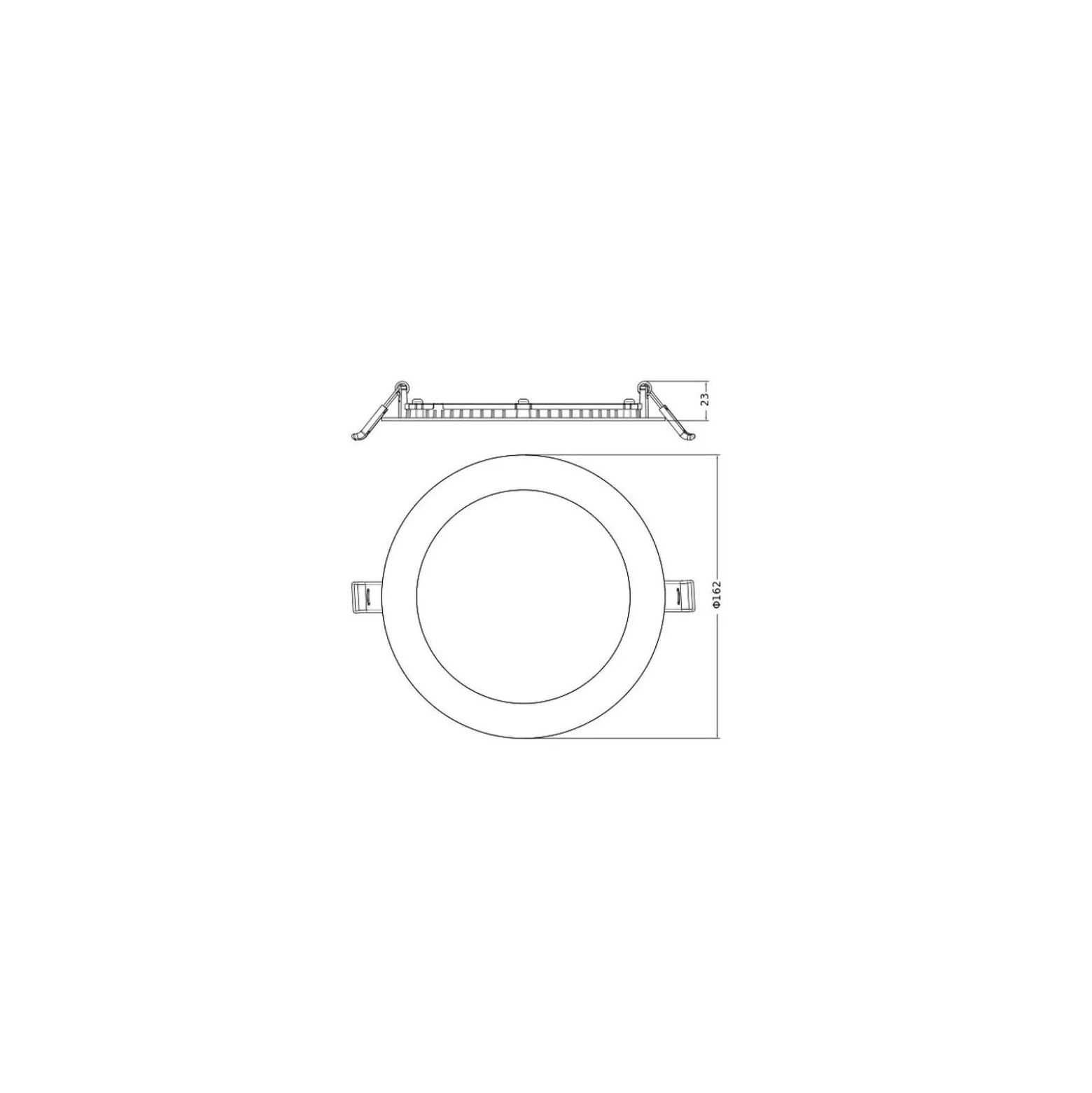 Ledvance Downlight Slim Alu Aluminium Vit 13W 1300lm 90D - 840 Kallvit | Utskärning 150 - IP44 - Dali Dimbar