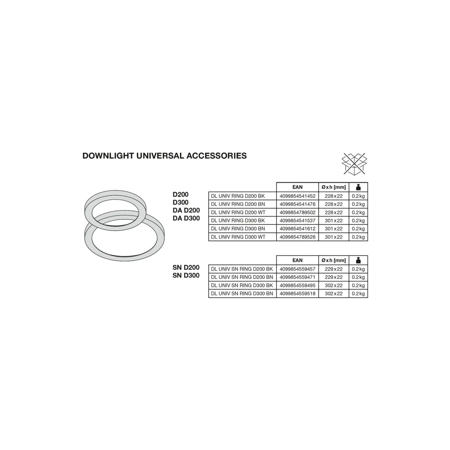 Ledvance Downlight Universal Ring Brun | 300mm