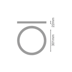 Ledvance Downlight Universal Ring Svart | 300mm