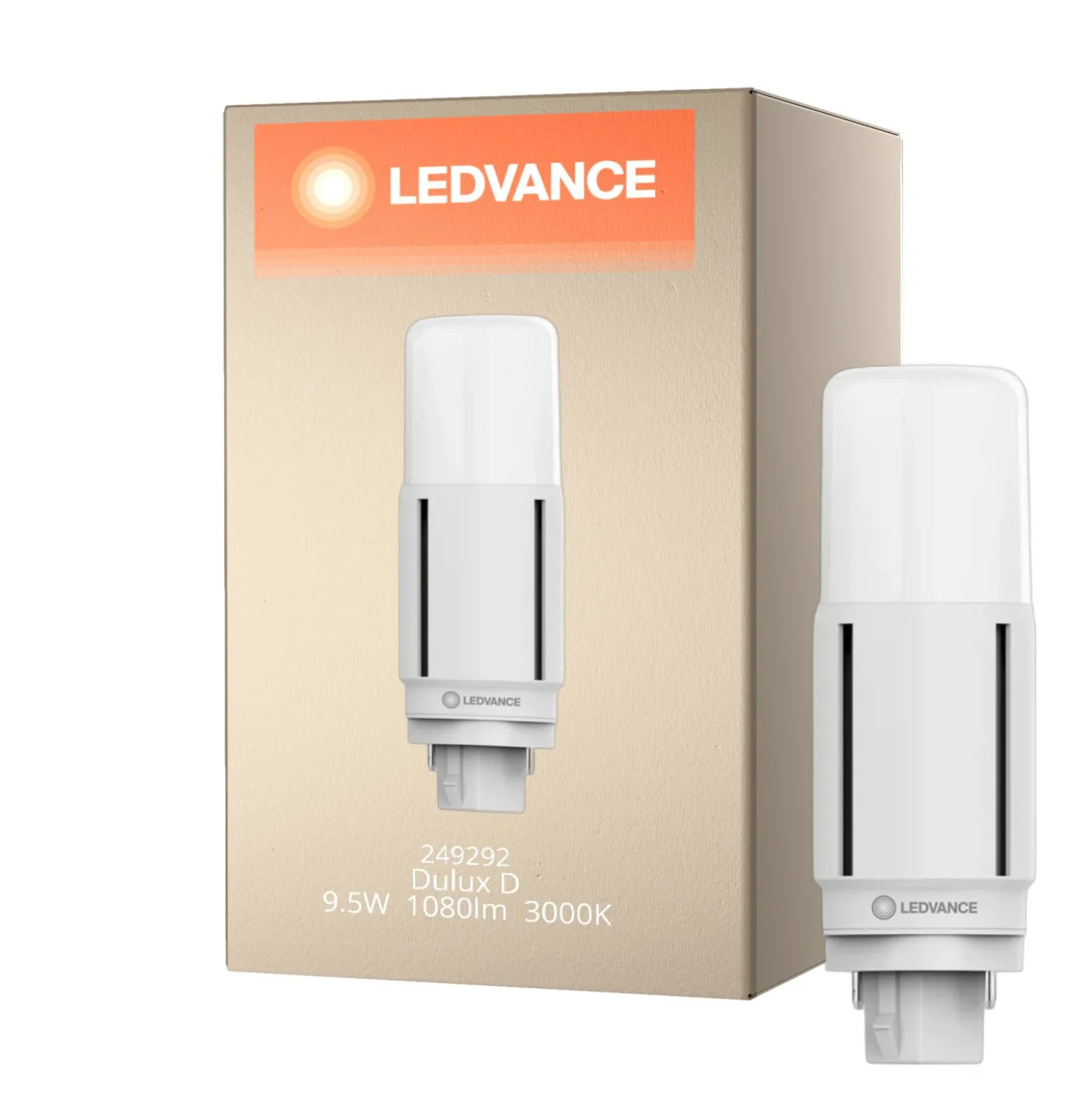 Ledvance DULUX-D LED 9.5W - 830 Varm Vit | 2-Stift - Ersättare 26W