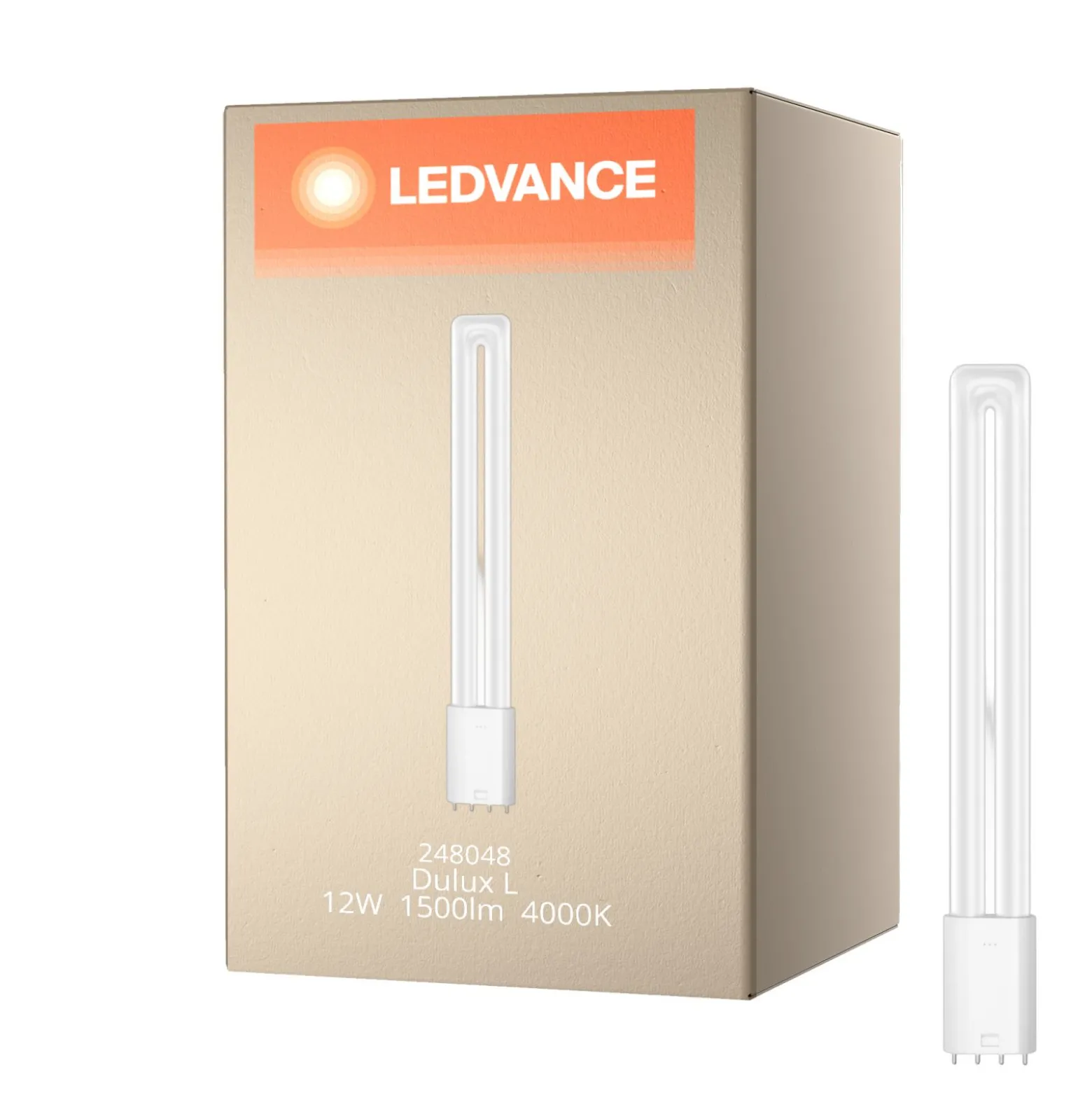 Ledvance Dulux-L LED 12W - 840 Kallvit | 4-Stift - Ersättare 24W