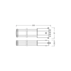 Ledvance Dulux-S/E LED Mains Value 6W 770lm - 840 Kallvit | Ersättare 11W