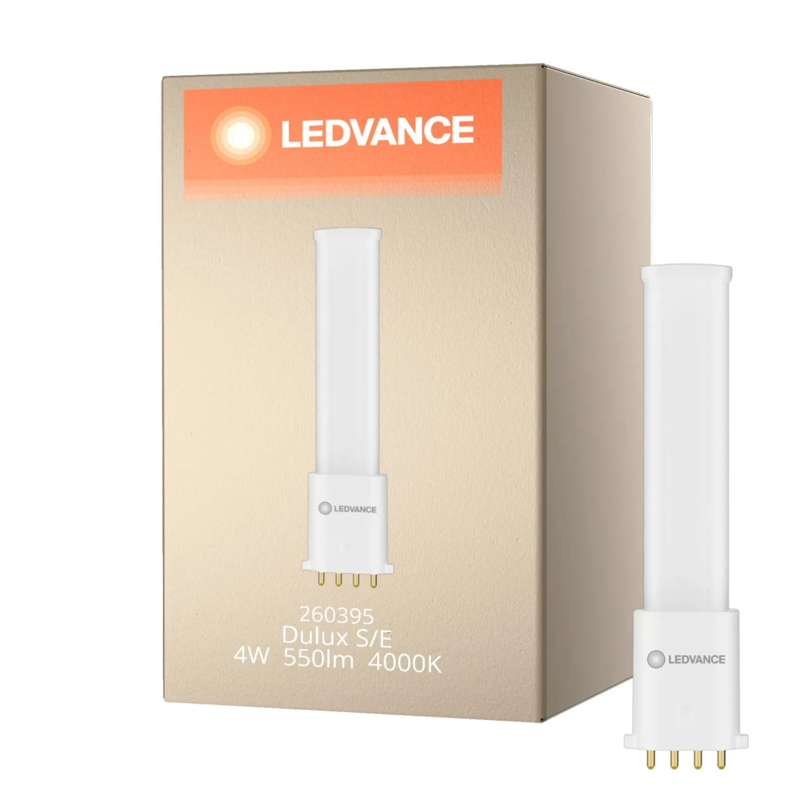 Ledvance Dulux-S/E LED Mains Value 4W 550lm - 840 Kallvit | Ersättare 9W