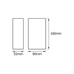 Ledvance Endura Stil Alu Vägglampa Grå Up & Down 12W 700lm - 830 Varm Vit