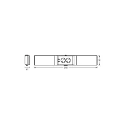 Ledvance LED Allmänbruksarmatur Undercabinet Sockel Trimlös Vit 10W 500lm - 830 Varm Vit | 55cm - Fjärrkontroll - med USB
