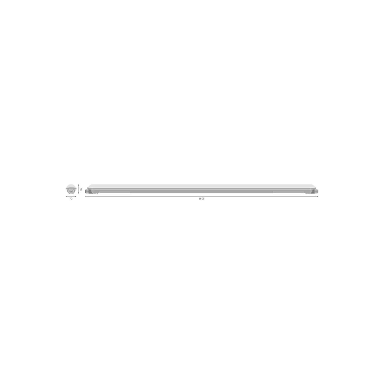 Ledvance LED Allmänbruksarmatur Vattentät Fukttät 41W 7020lm - 865 Dagsljus | 150cm