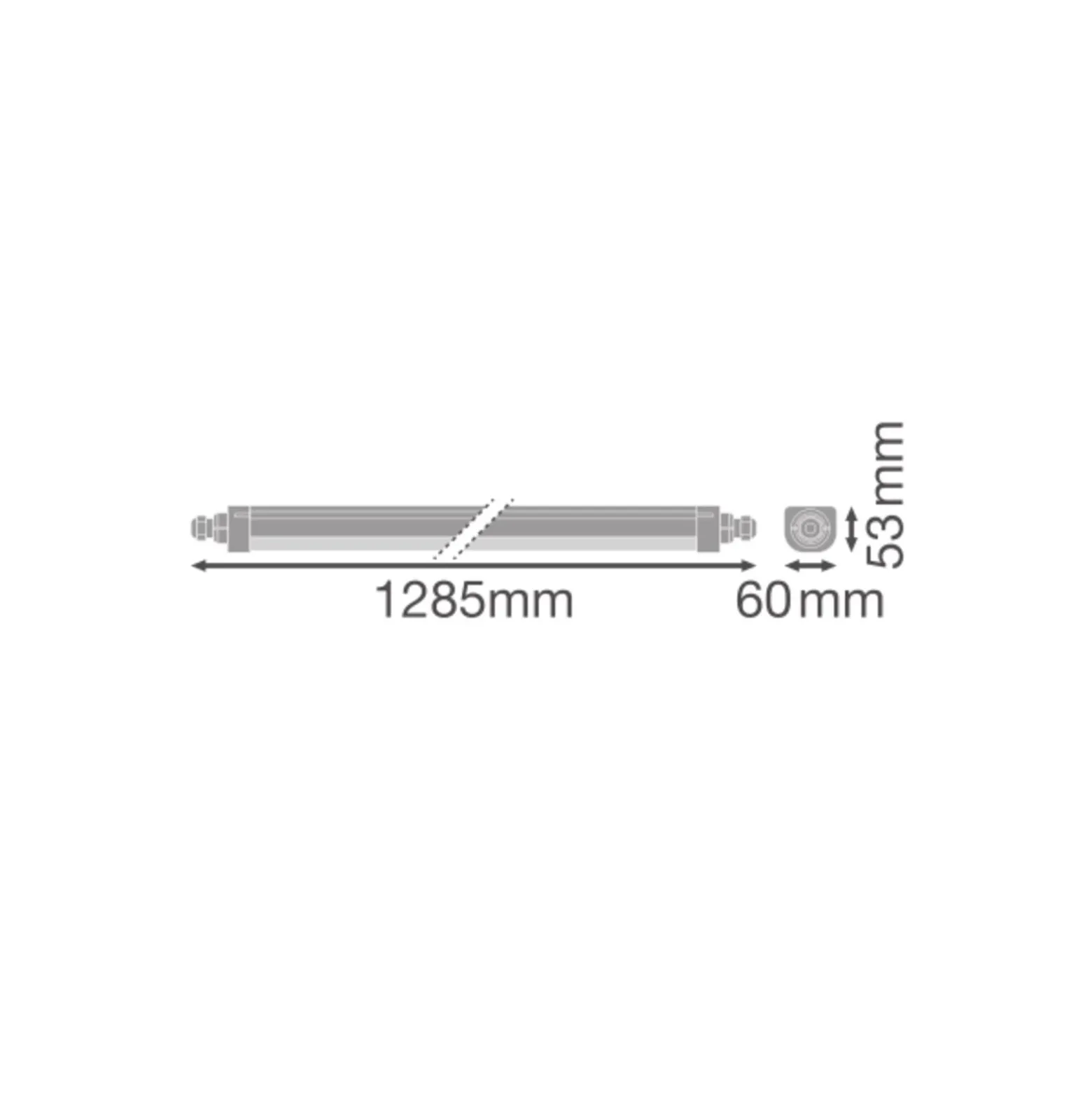 Ledvance LED Allmänbruksarmatur Vattentät 33W 3960lm - 865 Dagsljus | 120cm
