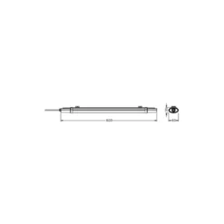 Ledvance LED Allmänbruksarmatur Vattentät Fukttät Eco Slim 18W 1980lm - 865 Dagsljus | 60cm