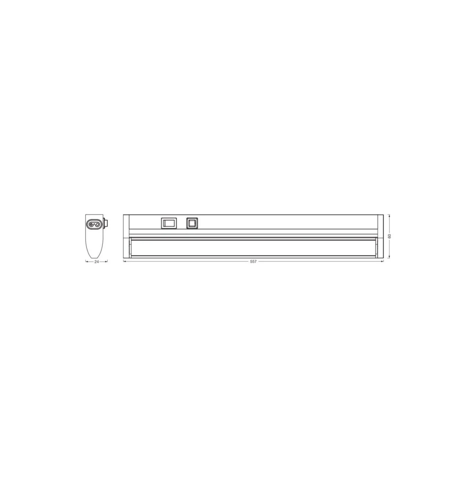 Ledvance LED Allmänbruksarmatur Linear Turn Connect Svart 10W 620lm - 830-840 CCT | 55cm - Push Dimbar