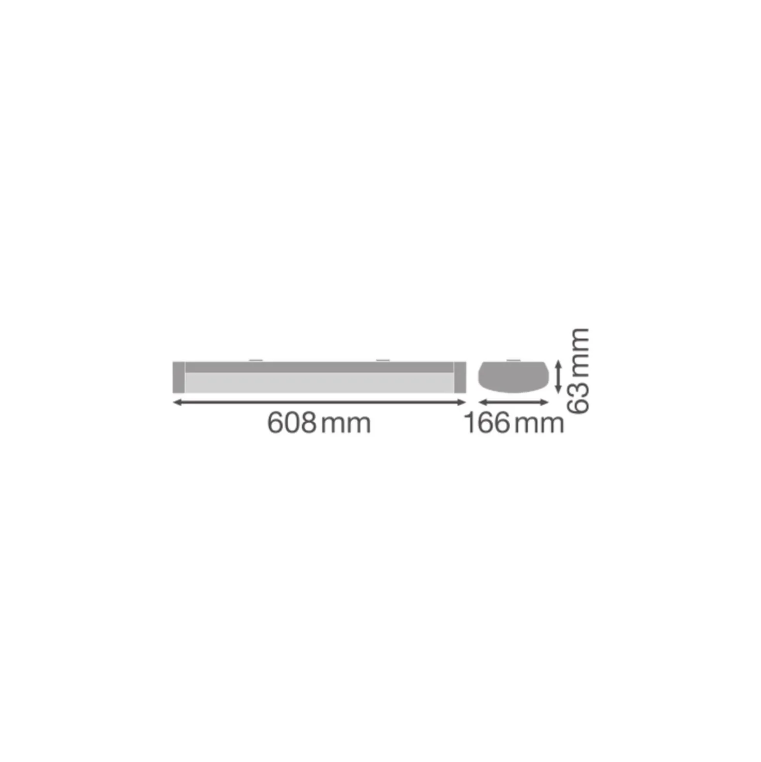 Ledvance LED Allmänbruksarmatur Linjär Surface Stål Vit 18W 2340lm - 830 Varm Vit | IP44 - 60cm - Zigbee Dimbar - Ersättare 18W